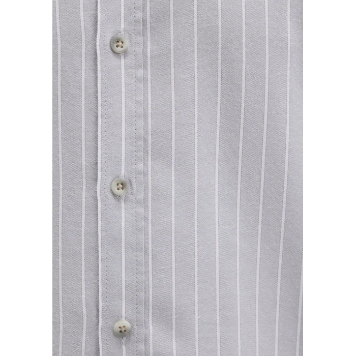 Mavi 0211709-91016 Çizgili Gri Gömlek