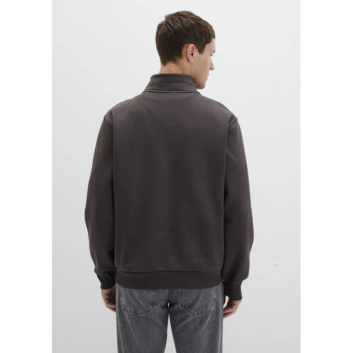 Mavi 0S10278-70219 Yarı Fermuarlı Kahverengi Basic Sweatshirt