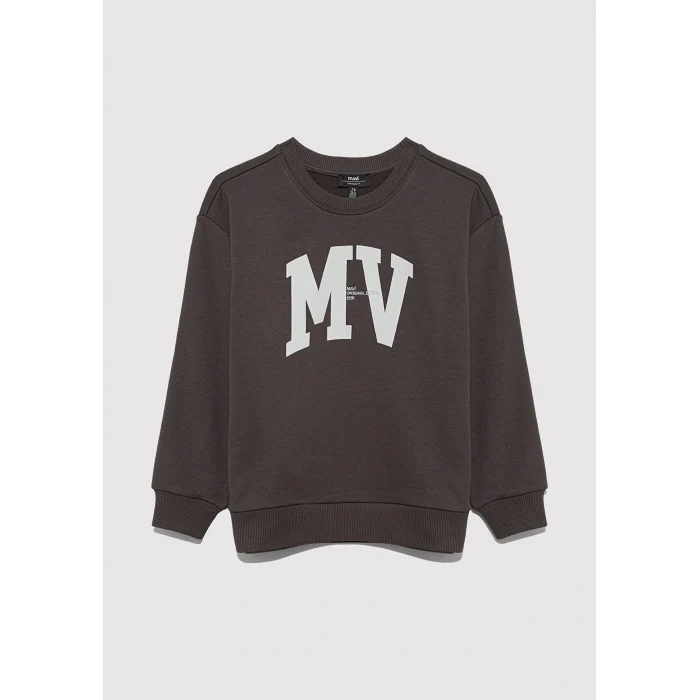 Mavi 6S10054-71593 MV Baskılı Kahverengi Sweatshirt