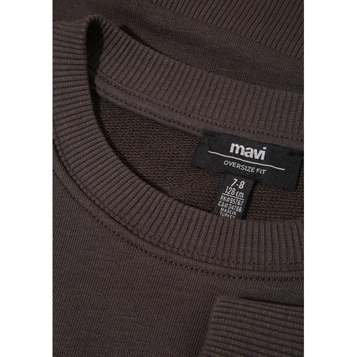 Mavi 6S10054-71593 MV Baskılı Kahverengi Sweatshirt