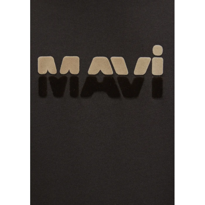 Mavi 0S10395-70219 Mavi Logo Baskılı Kahverengi Sweatshirt