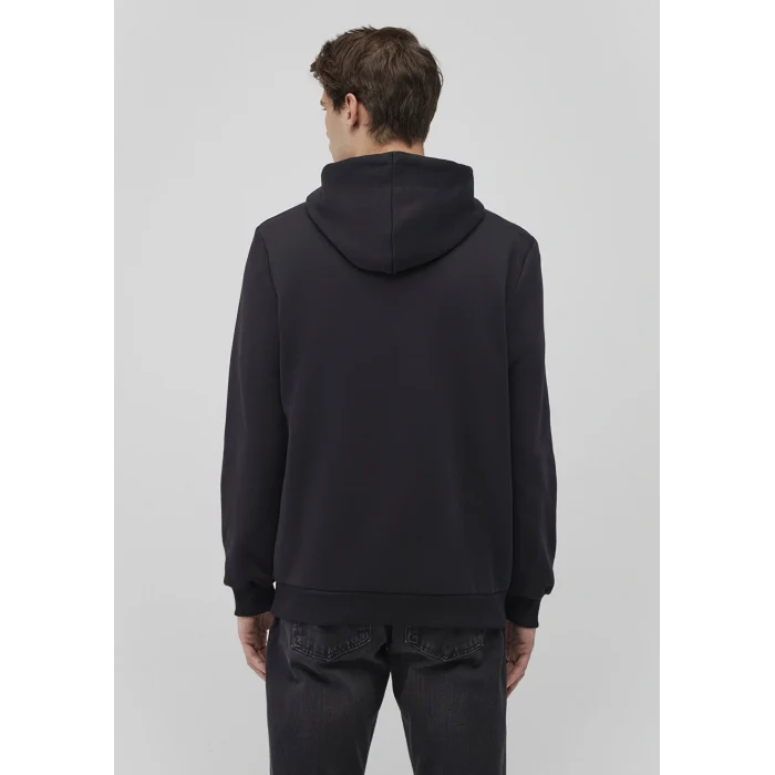 Mavi 0610941-900 Mavi Logo Baskılı Kapüşonlu Siyah Sweatshirt