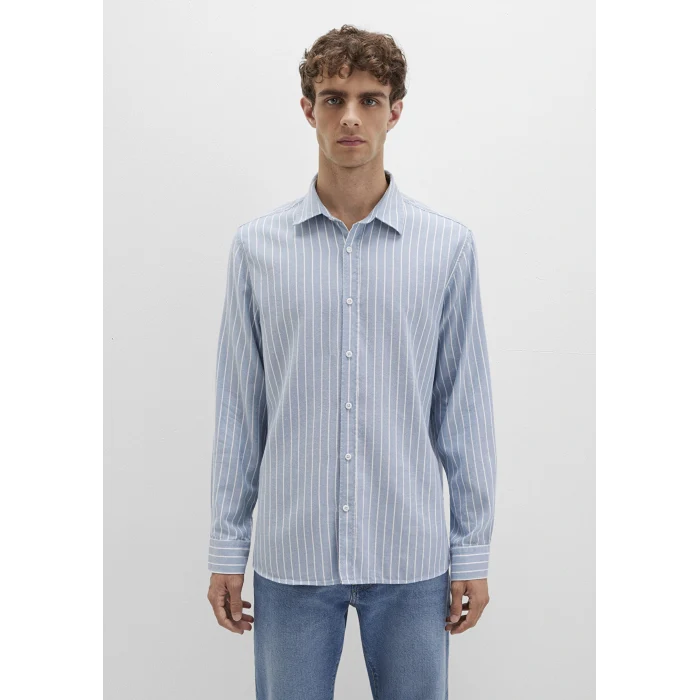 Mavi 0211709-90932 Çizgili Mavi Gömlek