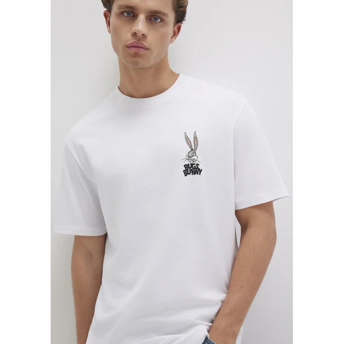 Mavi 0610636-620 Bugs Bunny Baskılı Beyaz Tişört