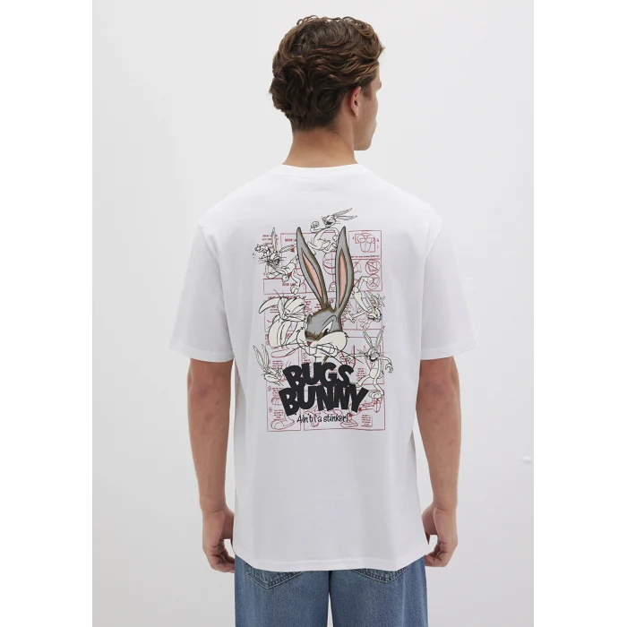 Mavi 0610636-620 Bugs Bunny Baskılı Beyaz Tişört