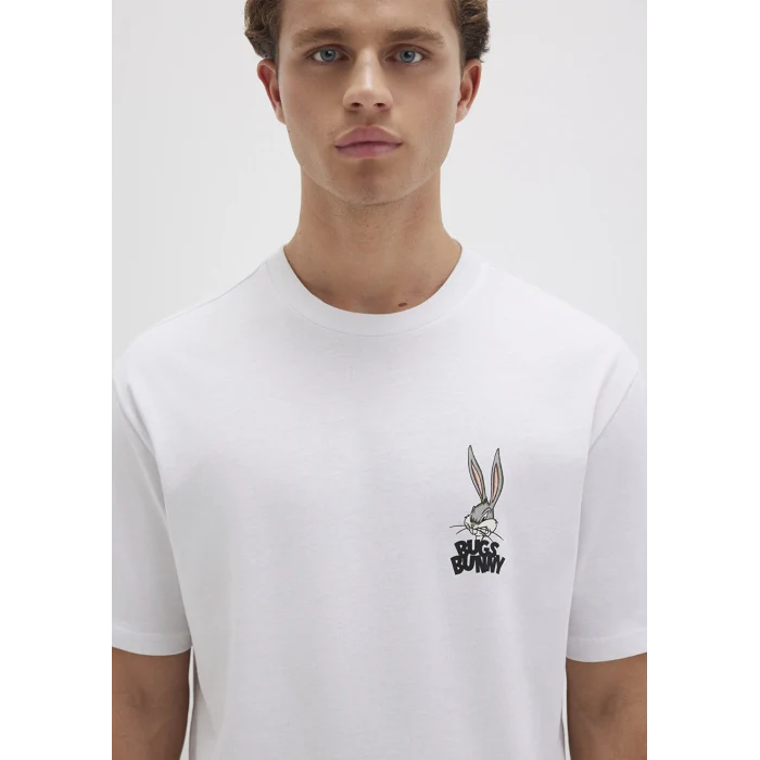 Mavi 0610636-620 Bugs Bunny Baskılı Beyaz Tişört