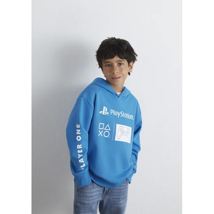 Mavi 6S10131-70772 PlayStation Baskılı Kapüşonlu Mavi Sweatshirt​