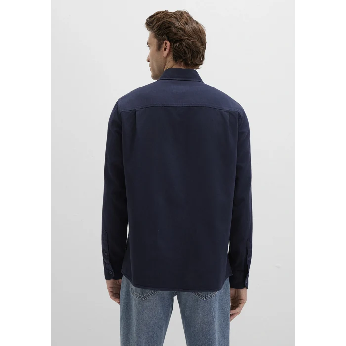 Mavi 0211641-82183 Keten Karışımlı Lacivert Gömlek