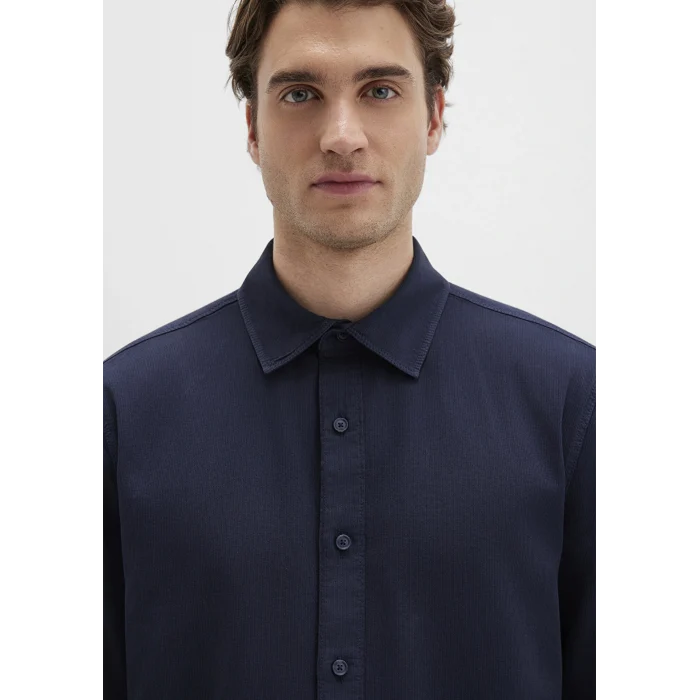 Mavi 0211641-82183 Keten Karışımlı Lacivert Gömlek