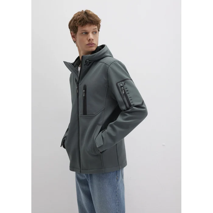 Mavi 0110264-71598 Kapüşonlu Yeşil Scuba Ceket