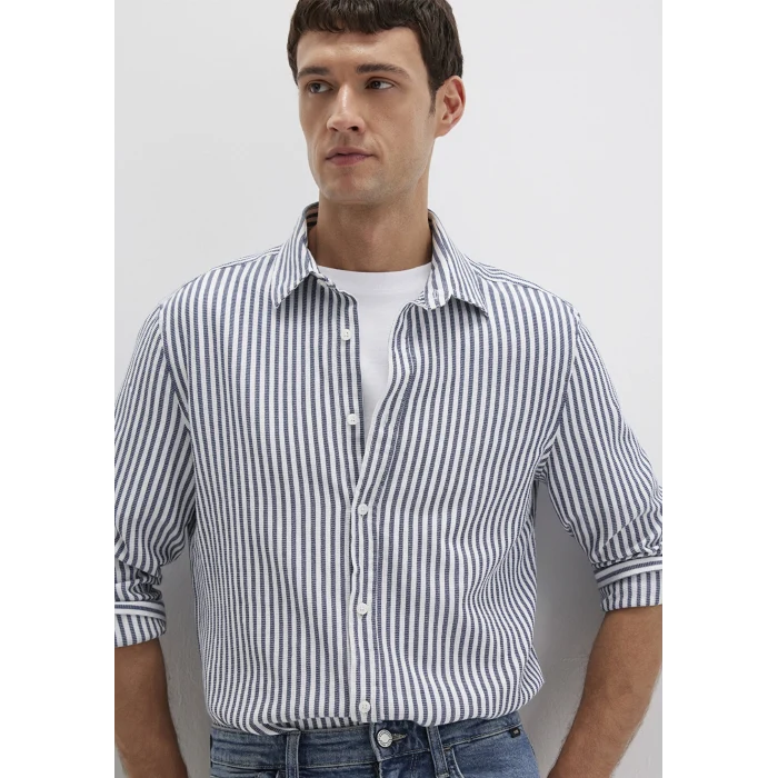 Mavi 0211692-90911 Çizgili Lacivert Gömlek