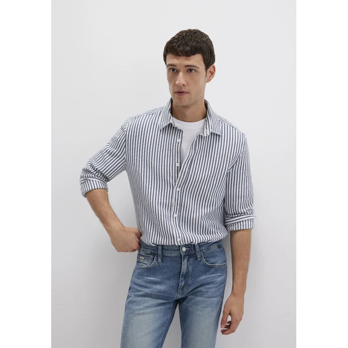 Mavi 0211692-90911 Çizgili Lacivert Gömlek