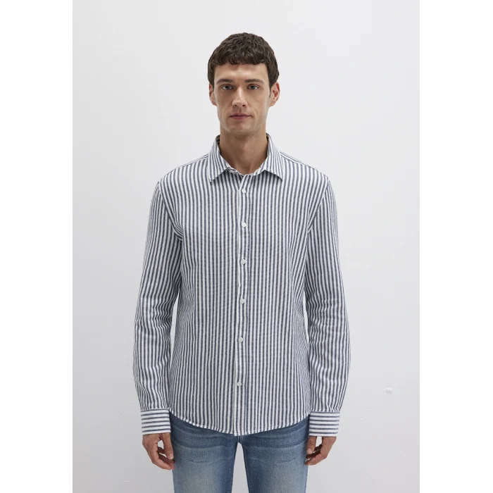 Mavi 0211692-90911 Çizgili Lacivert Gömlek