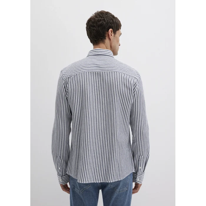 Mavi 0211692-90911 Çizgili Lacivert Gömlek