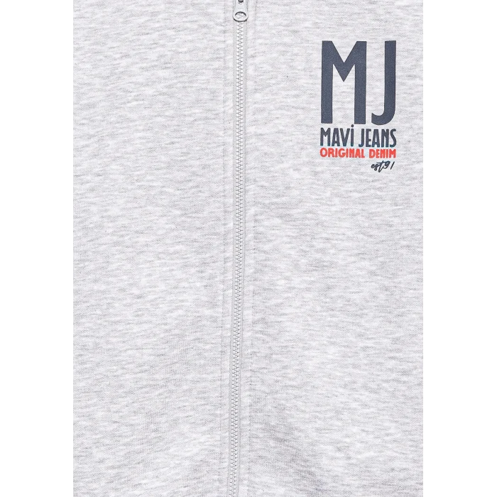 Mavi 6S10138-88467 MJ Baskılı Kapüşonlu Gri Sweatshirt