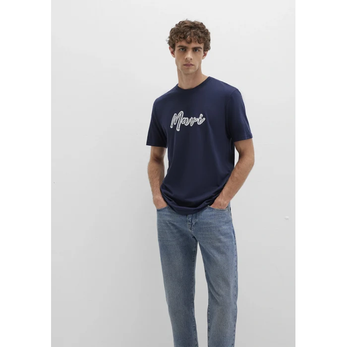 Mavi 0612935-70490 Mavi Baskılı Lacivert Tişört