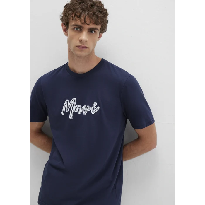 Mavi 0612935-70490 Mavi Baskılı Lacivert Tişört