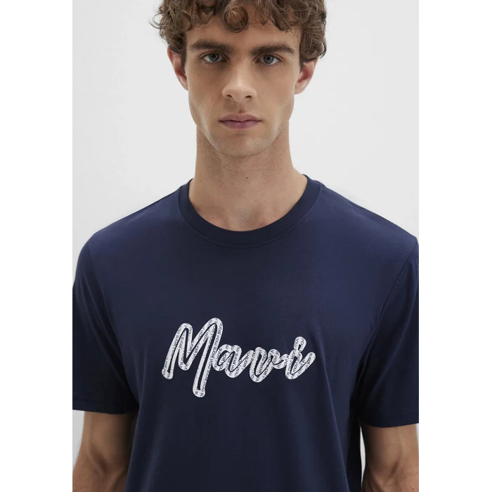 Mavi 0612935-70490 Mavi Baskılı Lacivert Tişört