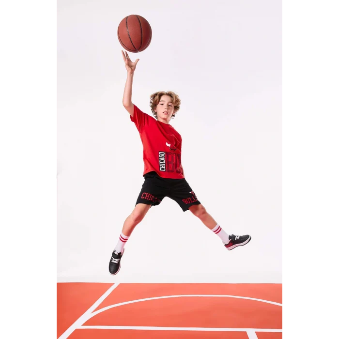 Defacto C0396 Siyah Erkek Çocuk NBA Chicago Bulls Şort