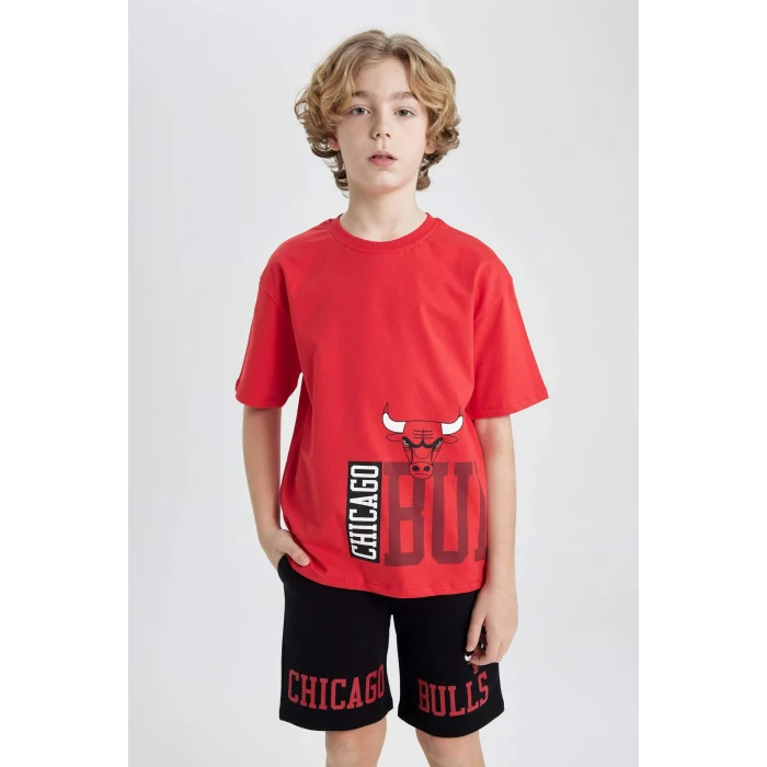 Defacto C0396 Siyah Erkek Çocuk NBA Chicago Bulls Şort