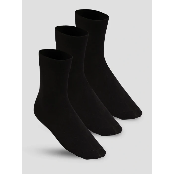 LCW ACCESSORIES Siyah Bambu Erkek Soket Çorap 5li