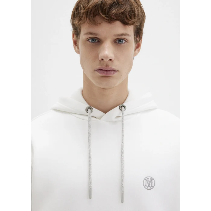 Mavi 065809-34519 Mavi Logo Nakışlı Kapüşonlu Beyaz Sweatshirt