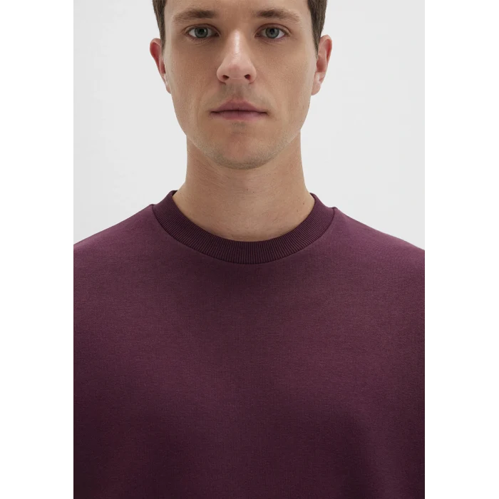 Mavi 0S10276-70434 Bisiklet Yaka Bordo Basic Sweatshirt