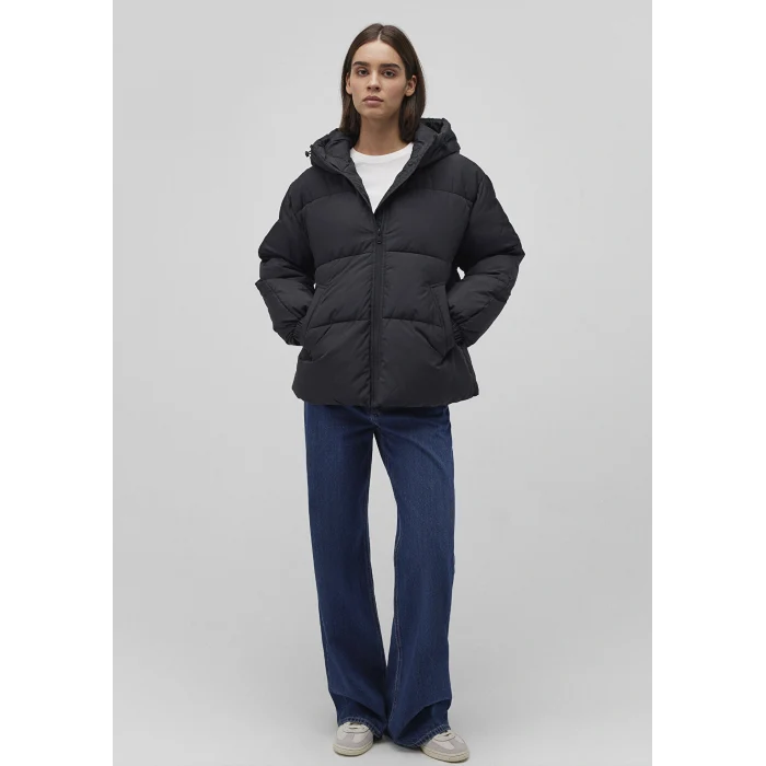 Mavi 1110199-900 Kapüşonlu Siyah Şişme Mont