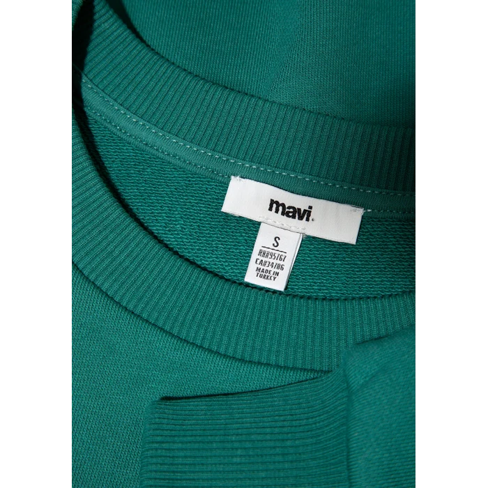 Mavi 1S10372-71918 Mavi Logo Baskılı Yeşil Sweatshirt