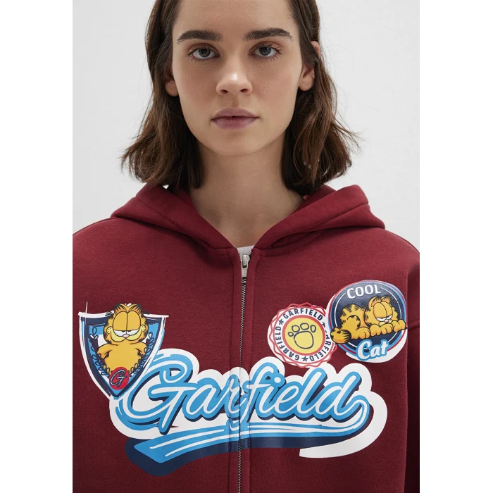 Mavi 1S10469-85493 Garfield Baskılı Bordo Sweatshirt