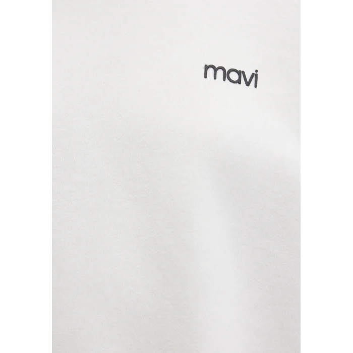 Mavi 1S10490-70057 Mavi Logo Baskılı Ekru Sweatshirt