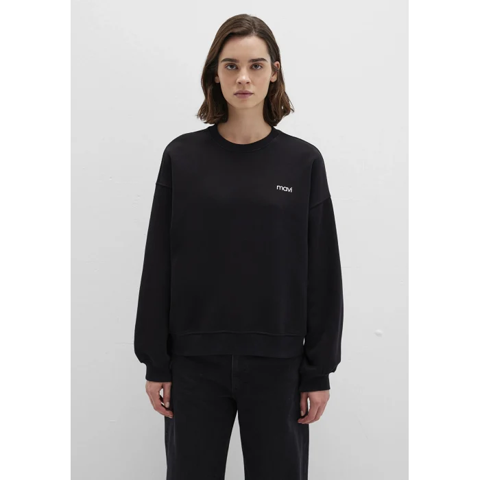 Mavi 1S10490-900 Mavi Logo Baskılı Siyah Sweatshirt