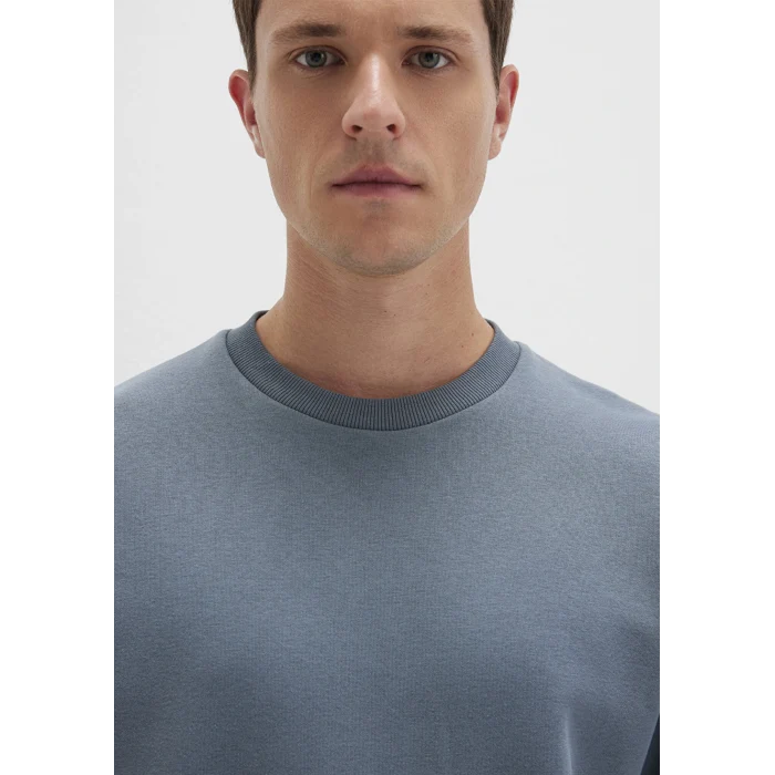 Mavi 0S10276-80889 Bisiklet Yaka Mavi Basic Sweatshirt