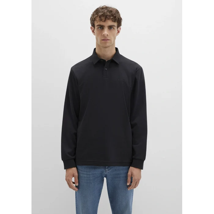 Mavi 0613043-900 Düğme Detaylı Siyah Polo Tişört