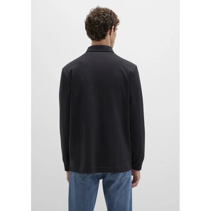 Mavi 0613043-900 Düğme Detaylı Siyah Polo Tişört