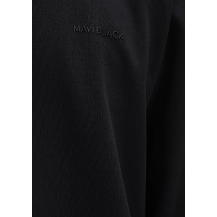 Mavi 0613043-900 Düğme Detaylı Siyah Polo Tişört