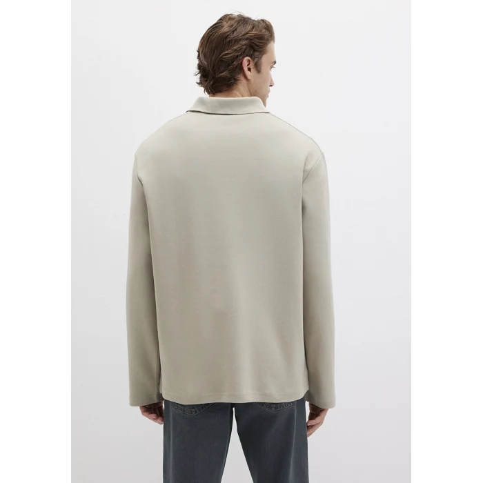 Mavi 0613114-70154 Uzun Kollu Bej Polo Tişört