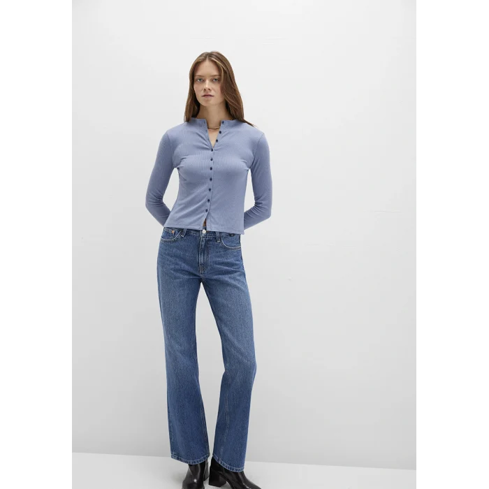 Mavi 1613695-86802 Düğme Detaylı Mavi Tişört