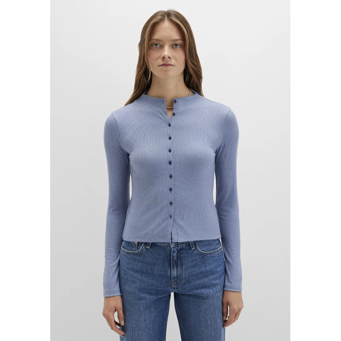 Mavi 1613695-86802 Düğme Detaylı Mavi Tişört