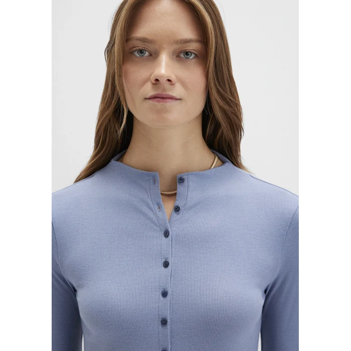 Mavi 1613695-86802 Düğme Detaylı Mavi Tişört