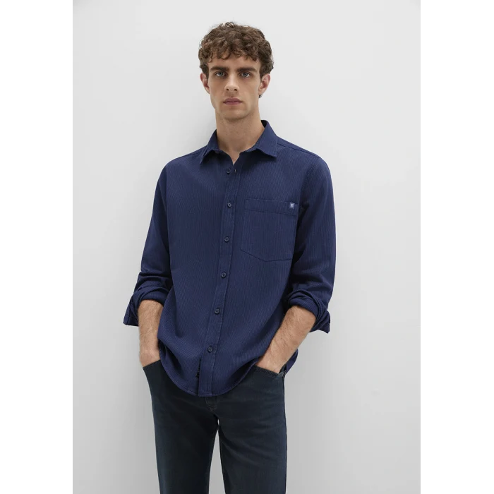 Mavi 0211775-91324 Çizgili Lacivert Gömlek