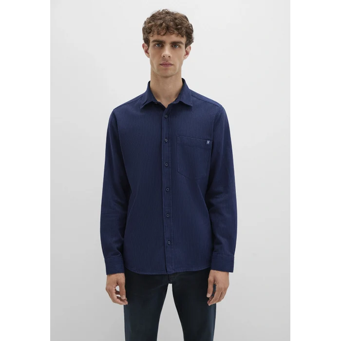 Mavi 0211775-91324 Çizgili Lacivert Gömlek