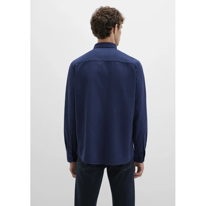 Mavi 0211775-91324 Çizgili Lacivert Gömlek