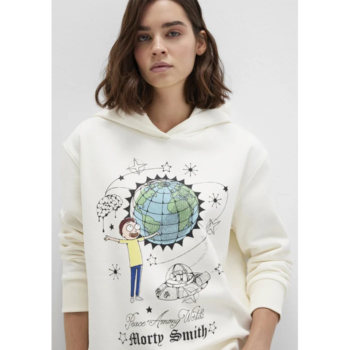 Mavi 1S10468-80194 Rick And Morty Baskılı Ekru Sweatshirt