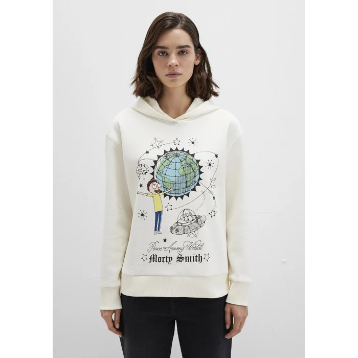 Mavi 1S10468-80194 Rick And Morty Baskılı Ekru Sweatshirt