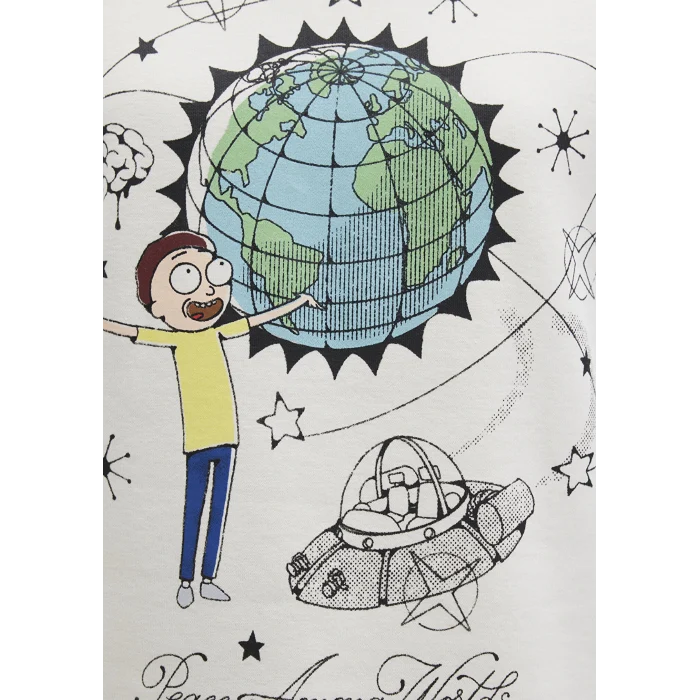 Mavi 1S10468-80194 Rick And Morty Baskılı Ekru Sweatshirt