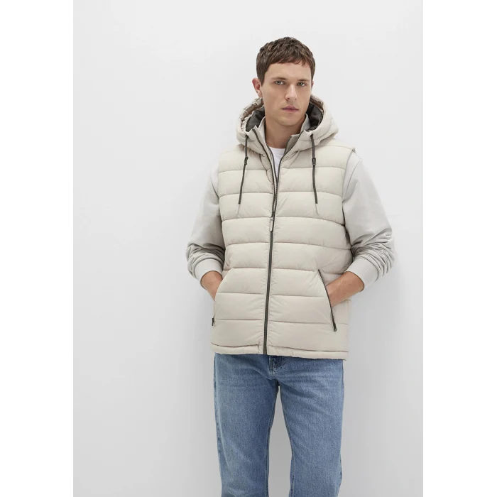 Mavi 0110604-70144 Kapüşonlu Bej Şişme Yelek