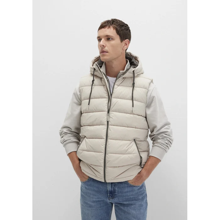 Mavi 0110604-70144 Kapüşonlu Bej Şişme Yelek