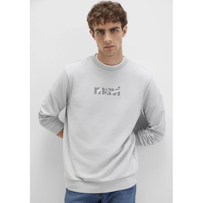 Mavi 0S10402-70075 Mavi Baskılı Gri Sweatshirt