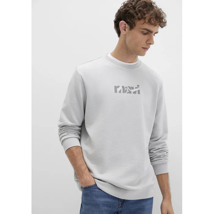 Mavi 0S10402-70075 Mavi Baskılı Gri Sweatshirt